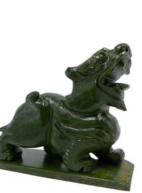 玉貔貅公母一对摆件客厅镇宅装饰品办公室收款台开业招财乔迁礼品