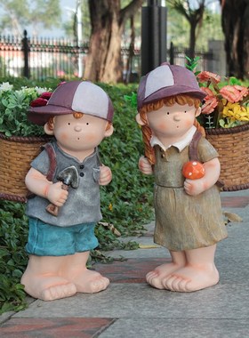 户外园林景观雕塑卡通人物摆件庭院院子幼儿园装饰别墅花园小品