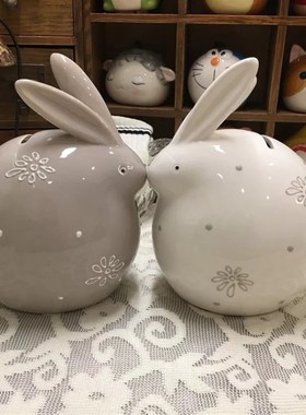 可爱陶瓷存钱罐情侣 创意个性动物生肖摆件储Q蓄罐 儿童生日礼物