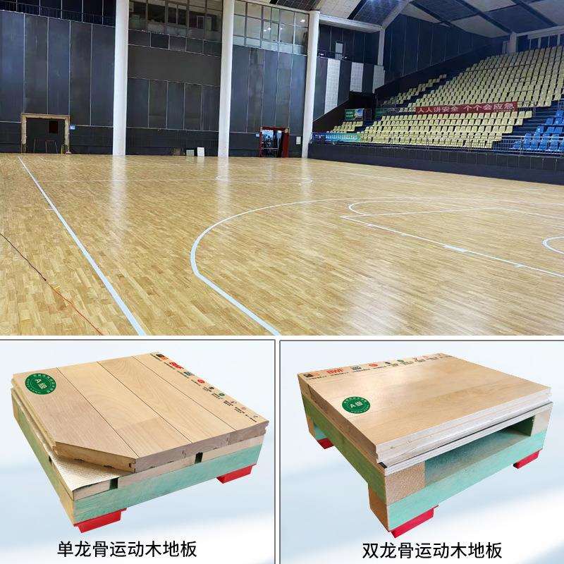 篮球馆运动木地板室内篮球场体育馆羽毛球馆运动枫桦木厂家 - 图0
