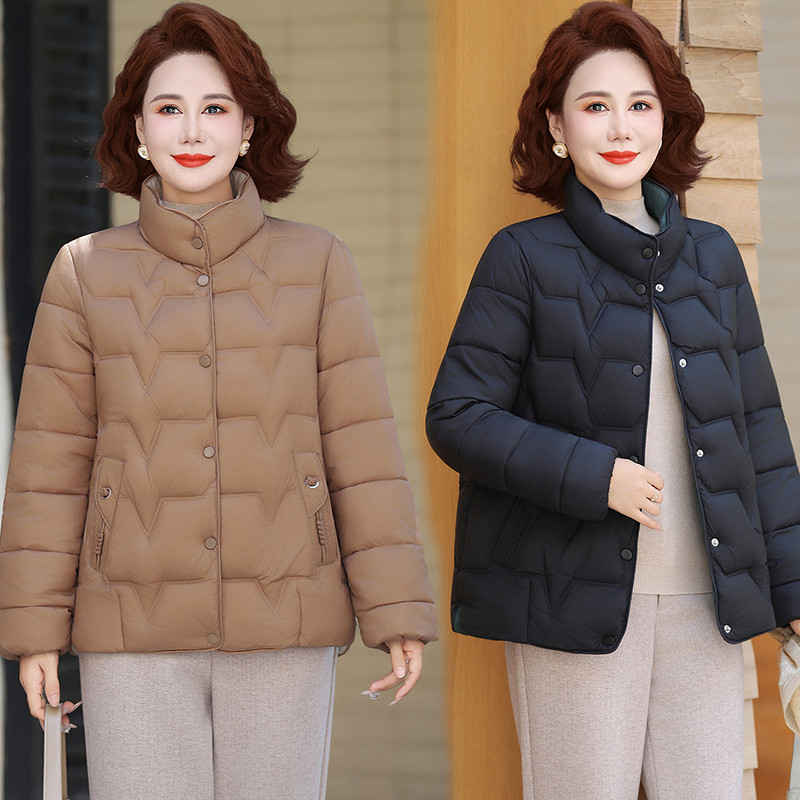 小香风棉衣冬季新款妈妈棉服2025外套中老年女装大码短款棉衣棉袄,淘宝优惠券,粉丝福利购,淘宝优惠卷