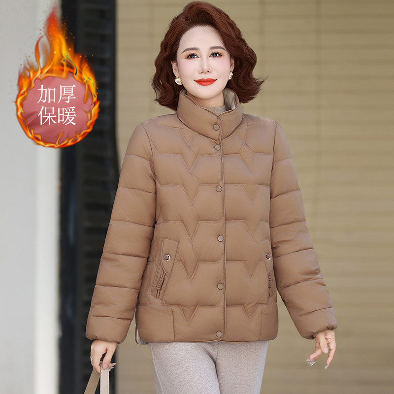 小香风棉衣冬季新款妈妈棉服2025外套中老年女装大码短款棉衣棉袄,淘宝优惠券,粉丝福利购,淘宝优惠卷