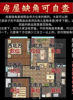 速发补角牌 黄角蝙蝠五福屋饰房挂缺角补角乾坤震巽坎离艮兑卦补