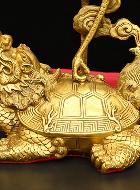 速发纯铜龙龟烛台鹤烛台油灯台龙龟仙鹤家大供奉佛像摆居件号