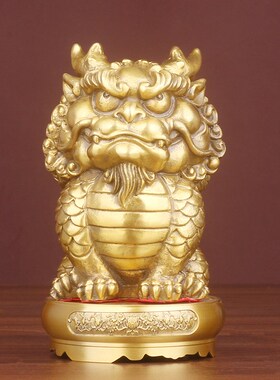 全铜龙摆件装饰品家居客厅玄关办公室工艺品中式送礼国潮创意龙仔