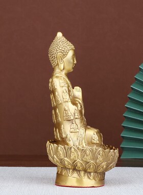 速发纯铜如来佛摆像释迦摩尼居像大日如来大号释迦牟尼佛像家铜祖