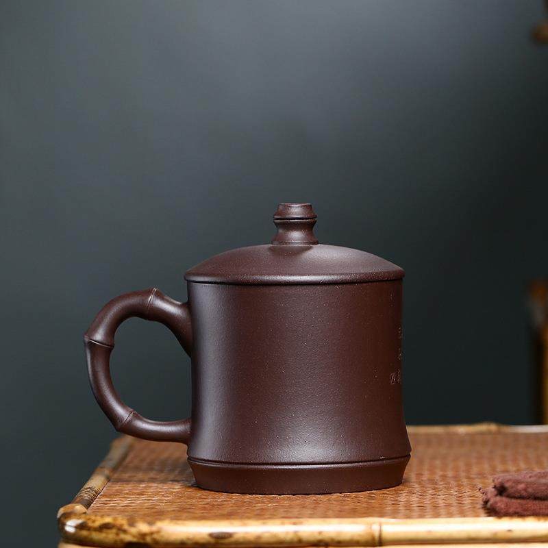 一件起批宜兴原矿紫泥紫砂盖杯手工制作舍得茶杯大容量泡茶杯子,淘宝优惠券,粉丝福利购,淘宝优惠卷