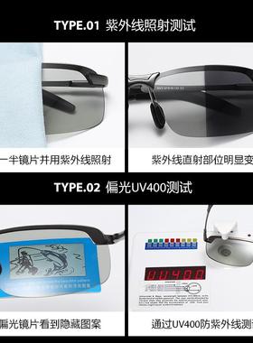 智能变光眼镜男士日夜两用驾驶自动变色偏光司机开车专用太阳墨镜