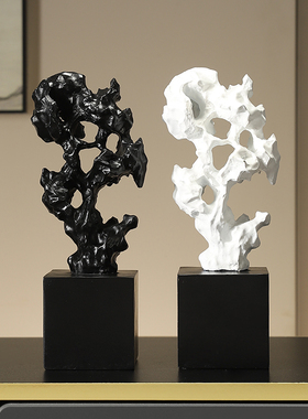 速发新中式太湖石摆件家居软装客厅玄关酒柜酒店工艺品装饰品摆设