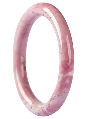 弘晶阁天然水墨蔷薇辉石手镯一物一图蔷薇辉晶粉色水晶镯子女款