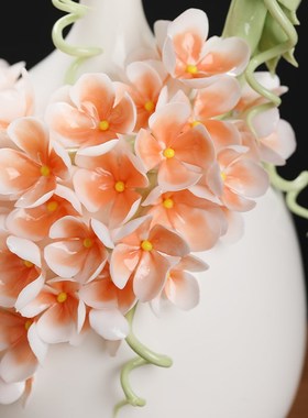 新中式《福禄年年》陶瓷葫芦摆件客厅办公室博古架装饰长辈送礼