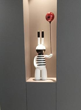 可爱卡通气球兔子装饰摆件家居饰品样板间客厅电视柜玄关鞋柜摆设