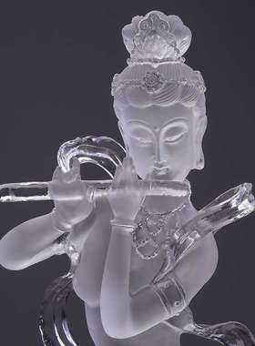 琉璃敦煌飞天神女摆件新中式家居装饰琵琶侍女收藏工艺品