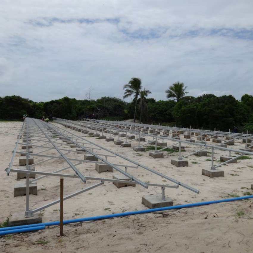 水泥墩基座地面安装电池板支架 铝合金材质光伏支架,淘宝优惠券,粉丝福利购,淘宝优惠卷