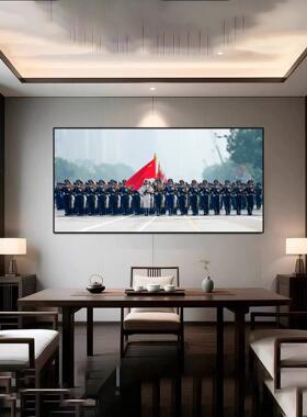 阅兵中国装饰画军迷挂画军人客厅卧室壁画办公室背景墙大气壁画