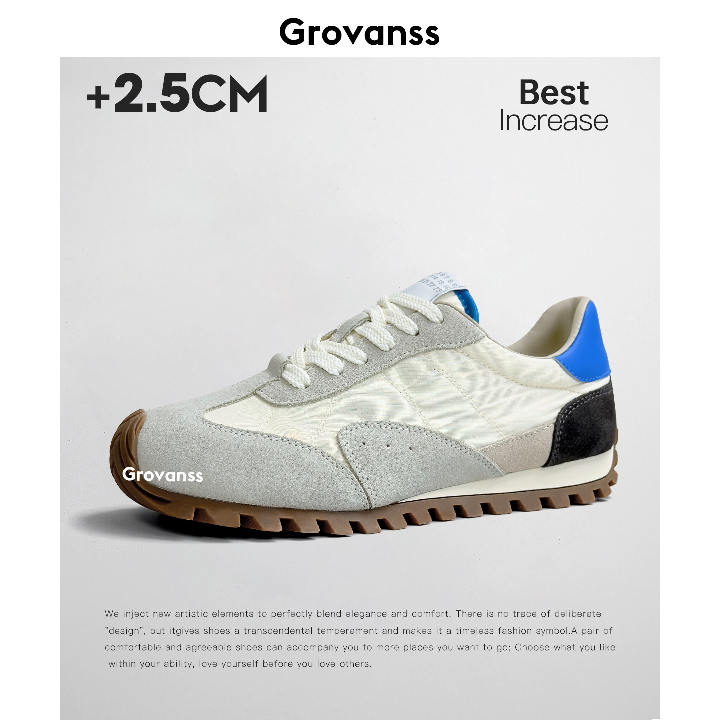 高梵诗板鞋复古拼色德训鞋女2026春季新款内增高平底休闲运动鞋女,淘宝优惠券,粉丝福利购,淘宝优惠卷