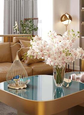 简约轻奢中式家居客厅电视柜桌面玄关软装样板房金属鸟笼装饰摆件