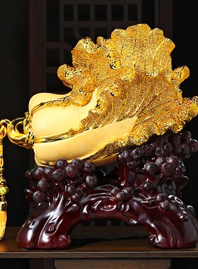白菜摆件招财生意兴隆办公室装饰品店铺收银台高档W开业大吉礼物