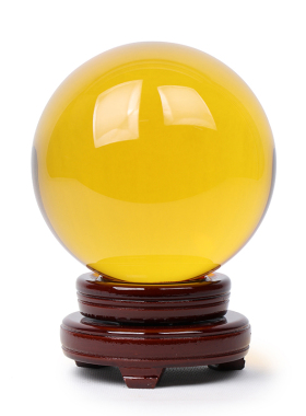 白色绿蓝紫粉色黄水晶球摆件玻璃球招财办公室开业装饰品家居摆件