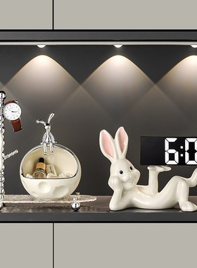 入户进门口鞋柜钥匙收纳玄关摆件收纳盒高档高级感