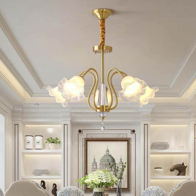 厅吊灯全铜法式主卧室喇吧叭98水晶温约馨轻客奢后现代简餐厅台灯,淘宝优惠券,粉丝福利购,淘宝优惠卷