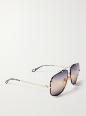 Chloé 女士 SS26 太阳镜 眼鏡飛行員鏡框太陽眼鏡