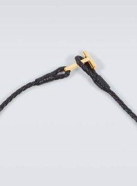 Tom Ford汤姆 福特 男款编织皮革手链 迷衣时尚