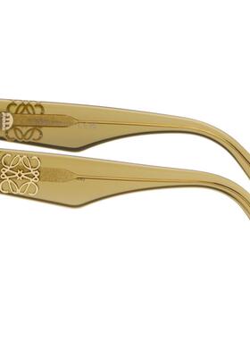 Loewe 女士 太阳镜 绿色 Beveled Cat-Eye 太阳镜