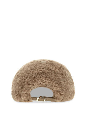 Max Mara 麦斯玛拉 女士 FW26 毛线帽 Dove 灰色羊驼毛混纺棒球帽