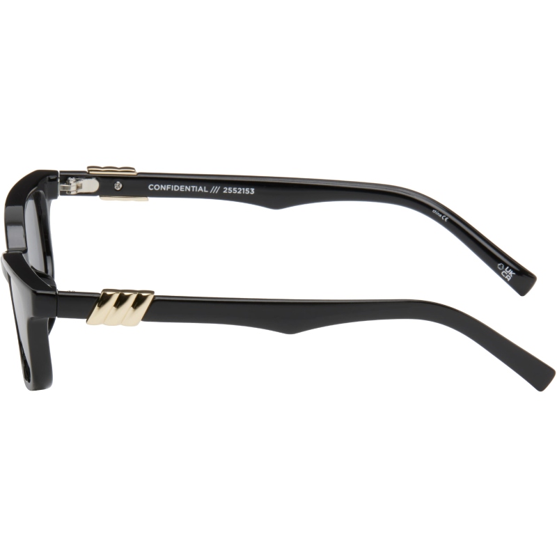 Le Specs 女款黑色 Confidential 太阳镜 迷衣时尚 - 图1