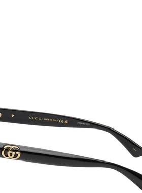 Gucci古驰女士 秋冬新品 太阳镜 黑色 GG Big Square 太阳镜