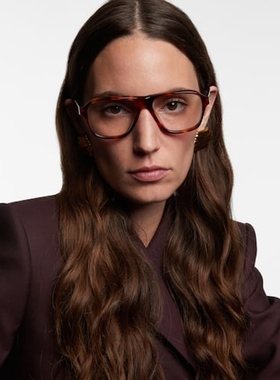 Khaite 女款x Oliver Peoples 方形眼镜 迷衣时尚