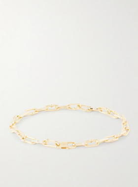 Hatton Labs 男士 FW25 手链 Discovery 镀金立体锆石链条手链