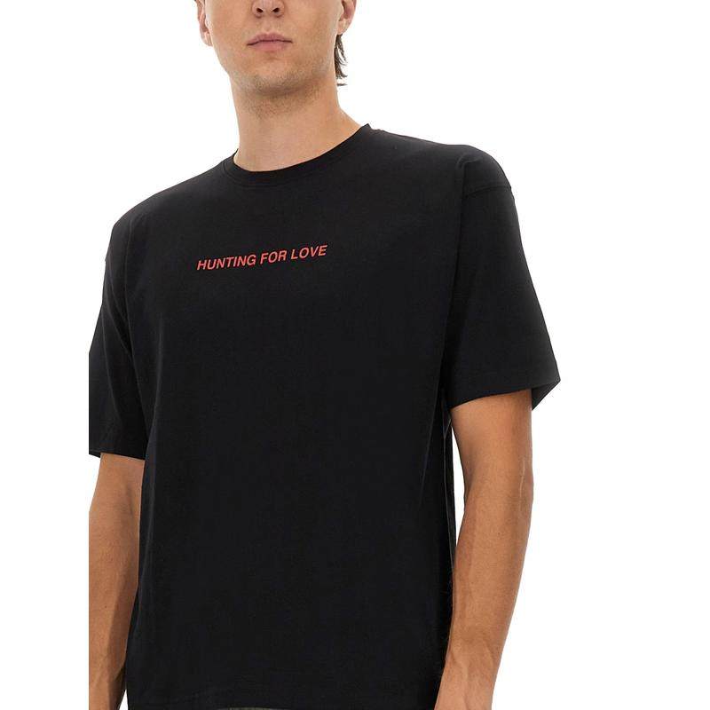 Aspesi 男士 FW25 T恤 Hunting For Love印花圓領T卹 - 图1