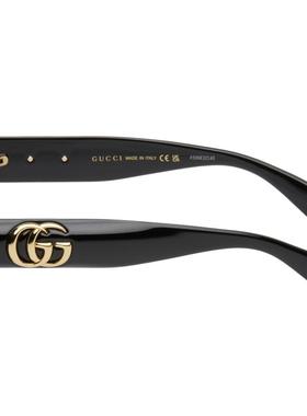 Gucci古驰女士 CO 太阳镜 黑色 GG Big Cat Eye 太阳镜