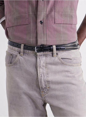 MONITALY 男士 SS27 腰带 Clincher 1.5cm 加长铆钉皮带