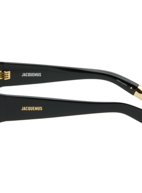 Jacquemus 女款黑色 The Ovalo 太阳镜 迷衣时尚