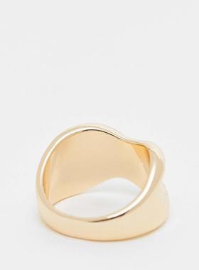 ASOS DESIGN 女士 戒指 扭纹设计色调戒指(金色)