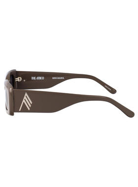 The Attico 女士 SS25 太阳镜 TAUPE/ SILVER/ 棕色醋纤太阳眼镜
