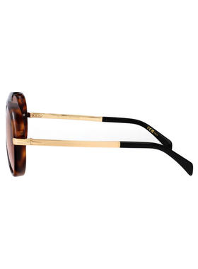 EYEWEAR by DAVID BECKHAM 男士 太阳镜 雪茄色金色醋纤太阳眼镜