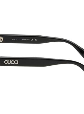 Gucci古驰男士 CO 太阳镜 黑色 Rectangular Frame 太阳镜