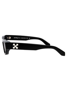 Off-White 中性（成人） SS26 太阳镜 光泽黑色醋纤太阳眼镜