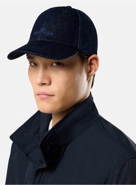 Stone Island 石头岛 男士 SS26 棒球帽 9100001 靛蓝水洗牛仔