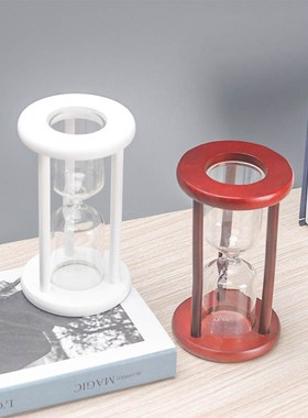 新款手工自装沙漏容器生日礼物创意家居装饰摆件木质空流沙计时器