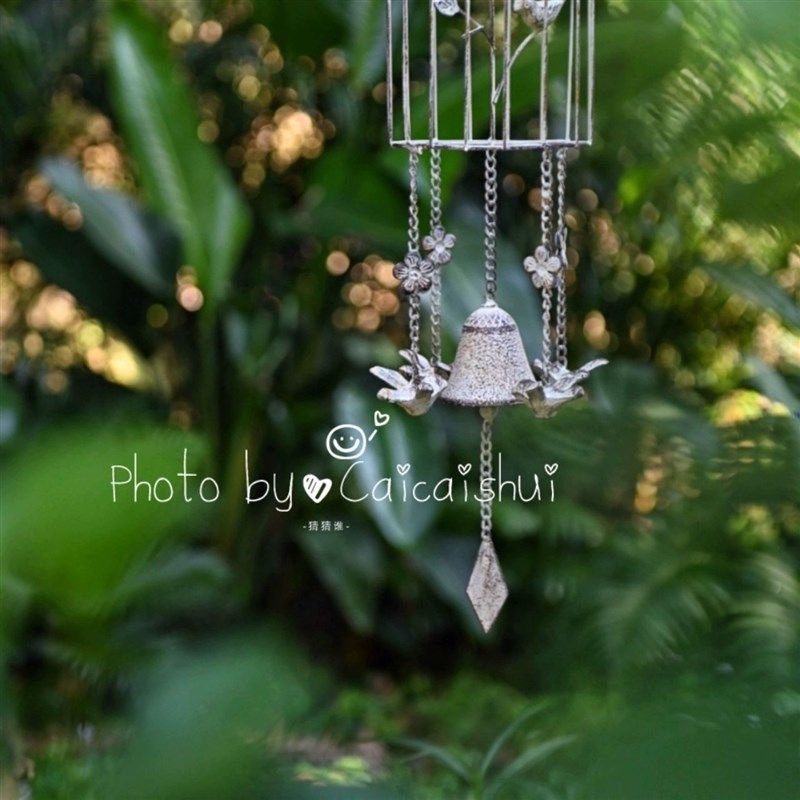 不易上锈。复古铁艺铸铁鸟笼风铃阳台花园家居庭院装饰手摇铃铛,淘宝优惠券,粉丝福利购,淘宝优惠卷