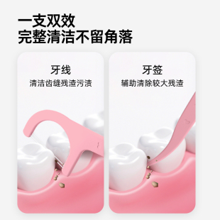 【叠金币/200只】超细双线牙线