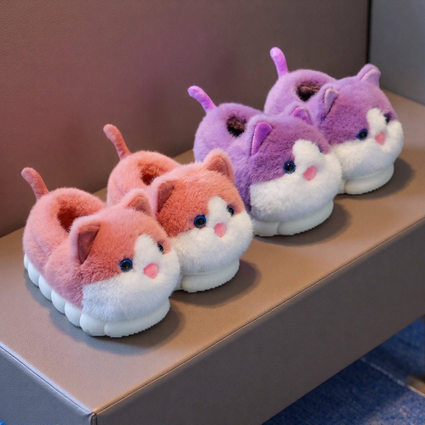 儿童棉鞋冬季保暖居家男童防滑加绒可爱风毛绒潮款女童包跟棉拖鞋,淘宝优惠券,粉丝福利购,淘宝优惠卷