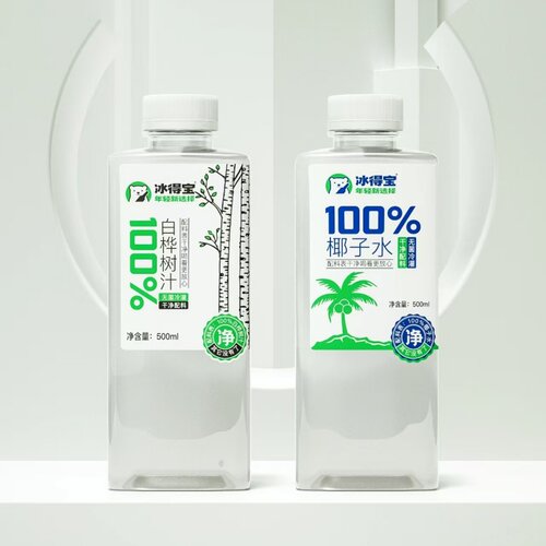 新品冰得宝100%椰汁水白桦树汁水纯天然原汁补水电解质500ml/5瓶 - 图3