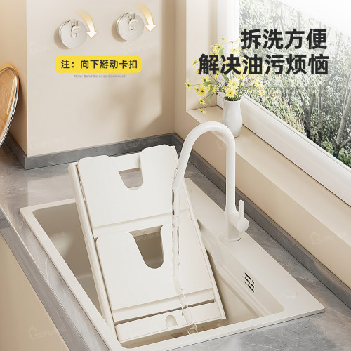束丰厨房吸盘折叠锅盖架免打孔壁挂式墙上置物架收纳多功能砧板架 - 图1