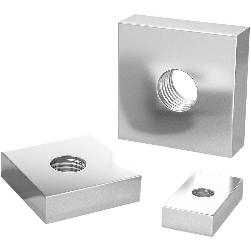 304不锈钢长方形螺母铁方型铝型材滑块螺母四方螺帽M4M5M6M8M10mm,淘宝优惠券,粉丝福利购,淘宝优惠卷